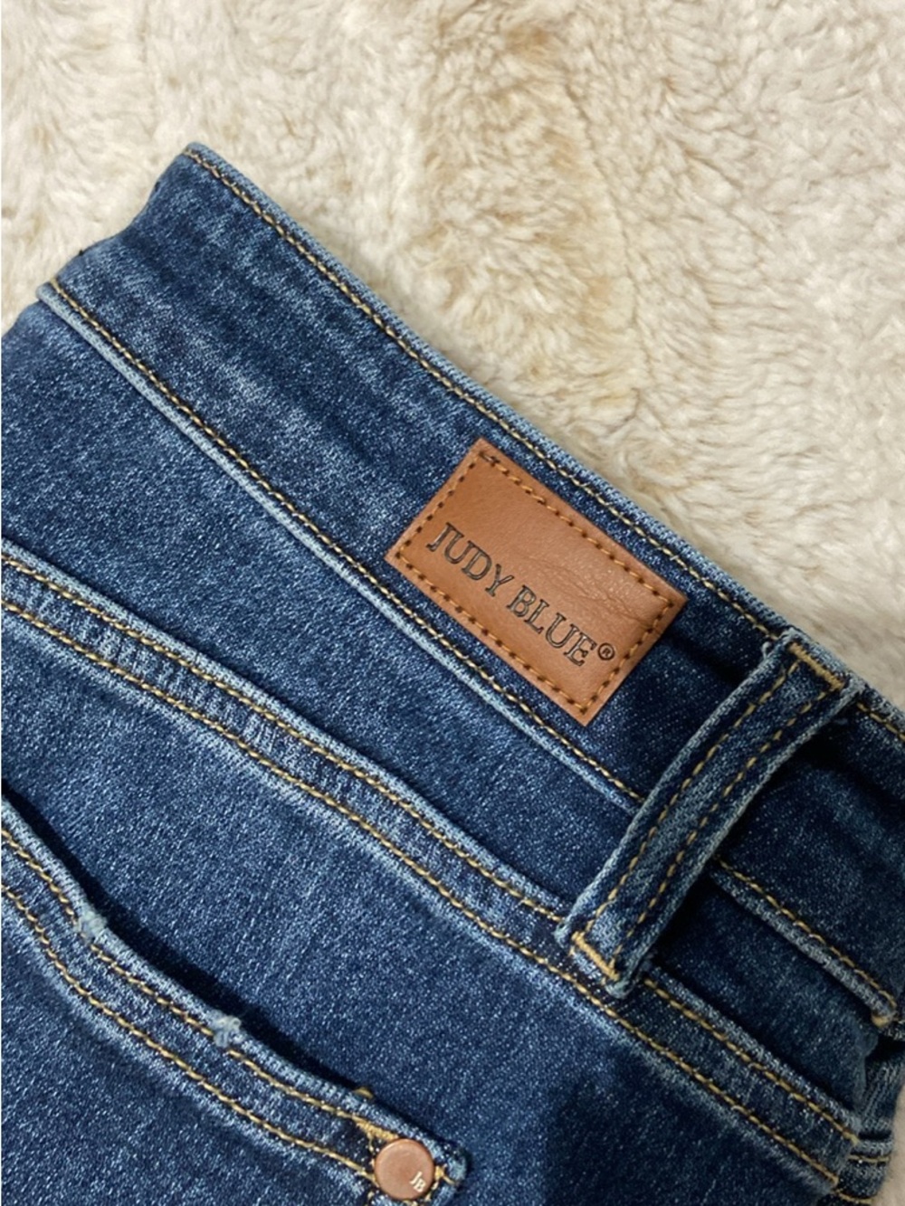 Judy Blue Boyfriend Fit Dark Indigo Skinny Jeans - Picture 2 of 8